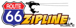 Route 66 Zipline Williams Arizona Logo Route 66 Zipline Williams Arizona Logo